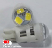 Светодиод 24-5 безцокольный 3 SMD диода, белый, цоколь Т10, W5W W2.1x9.5d 24В 23022