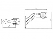 Фонарь габаритный  LED ФГ-30-02 R-LED  правый рожок (24В) 180мм
